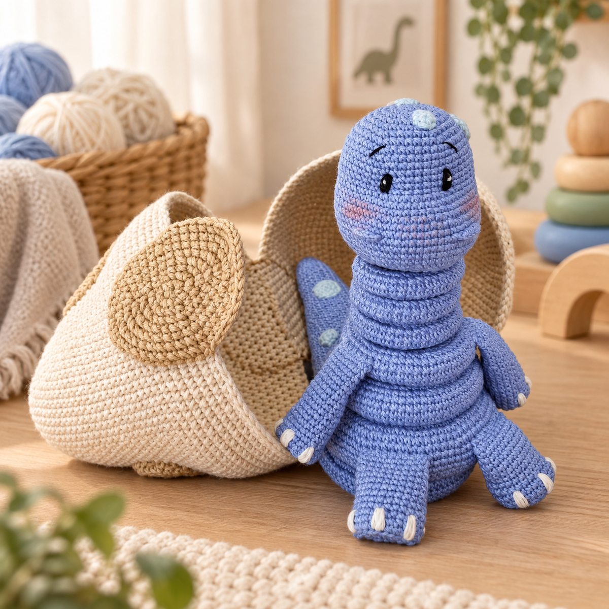 Generated product image - Baby Dino Toy Blue