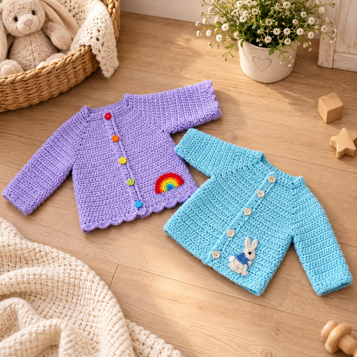 Generated product image - Baby Simple Cardigan