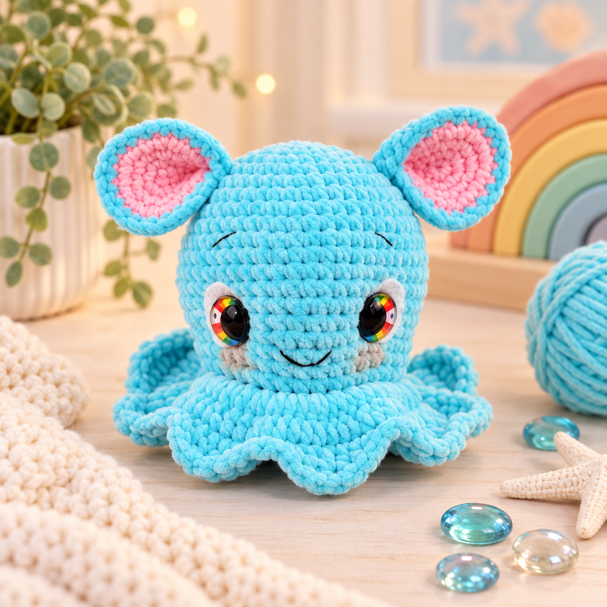 Generated product image - Blue The Dumbo Octopus