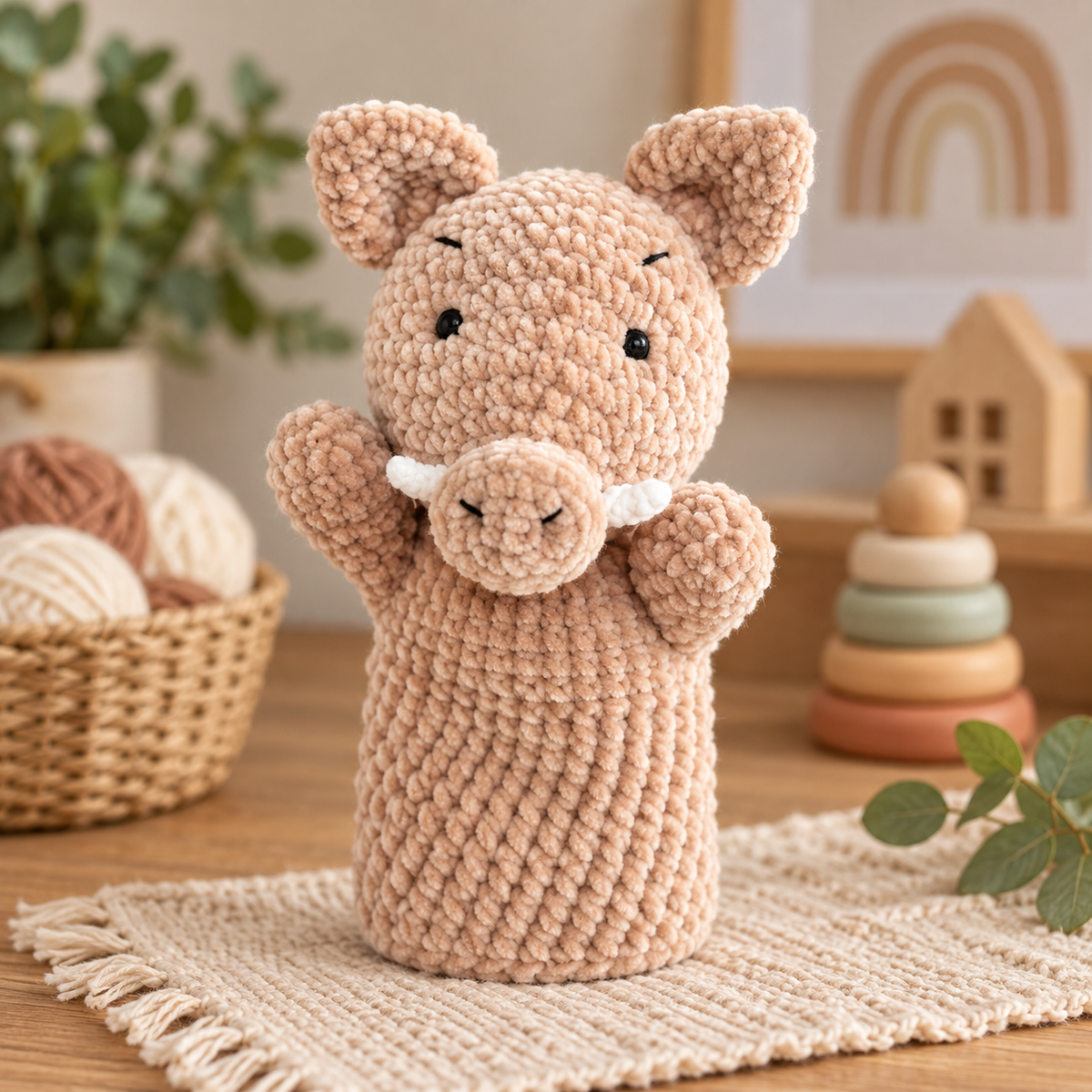 Generated product image - Boar Hand Puppet
