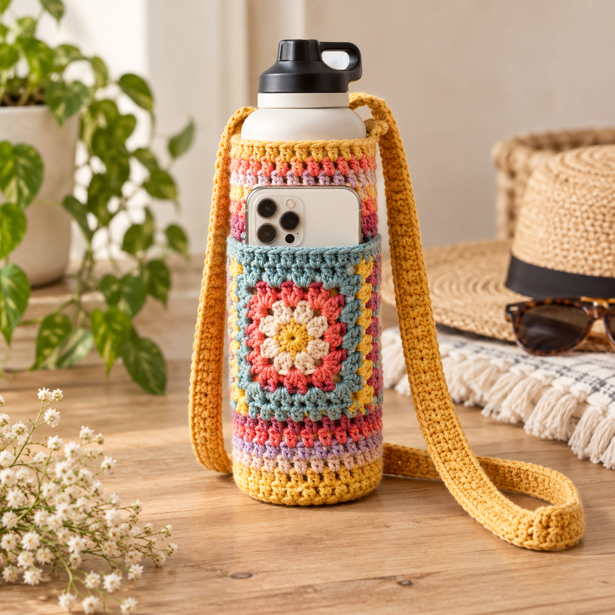 Generated product image - Bottle Holder With Phone Pocket