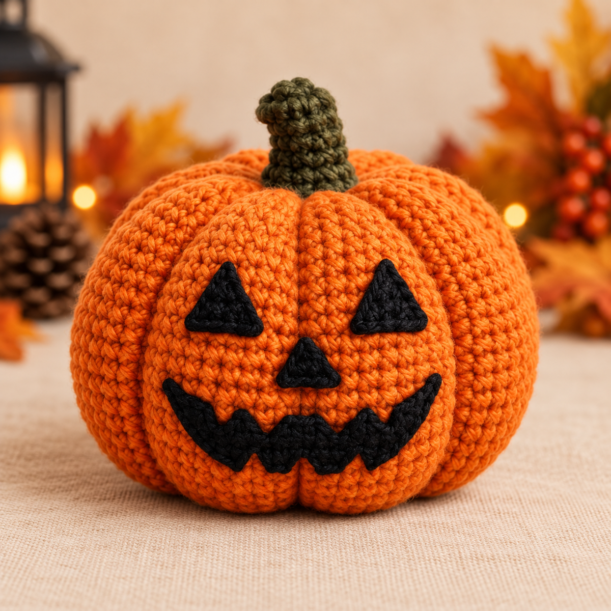 Generated product photo - Classic Jack-O'-Lantern Crochet Pattern
