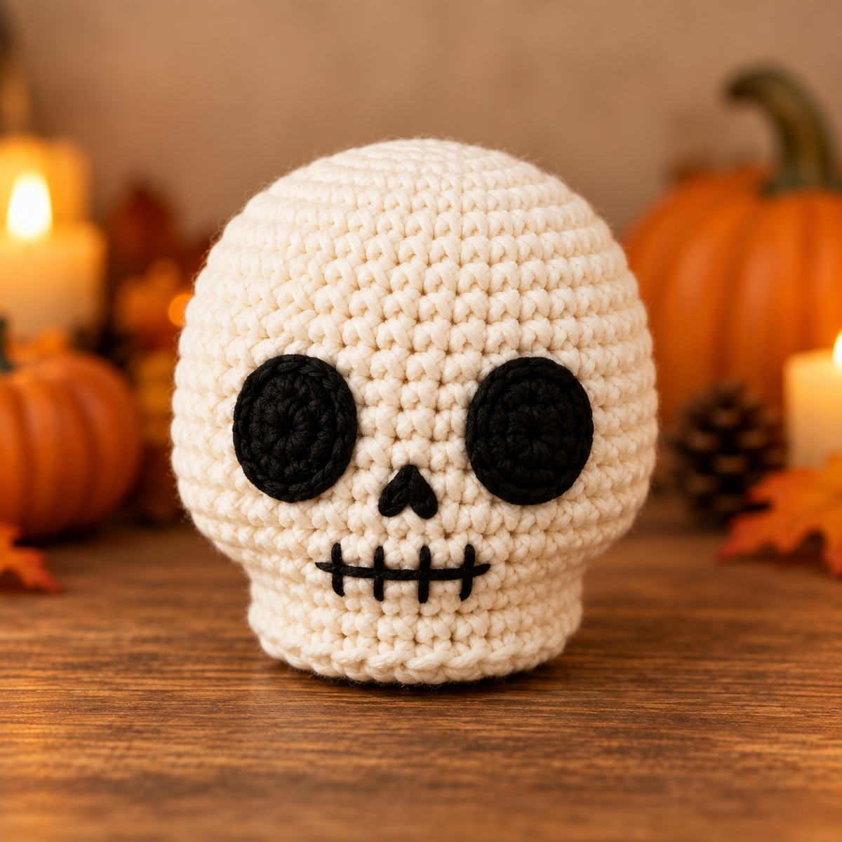Generated product photo - Cute Mini Skull Crochet Pattern