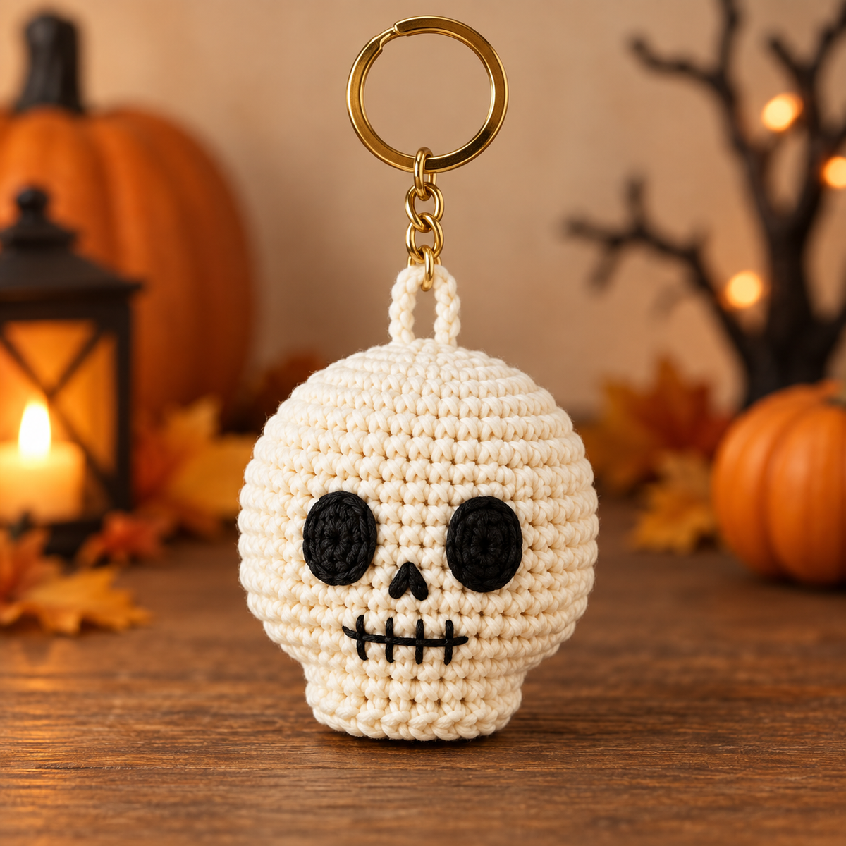 Generated product photo - Skull Keychain Crochet Pattern