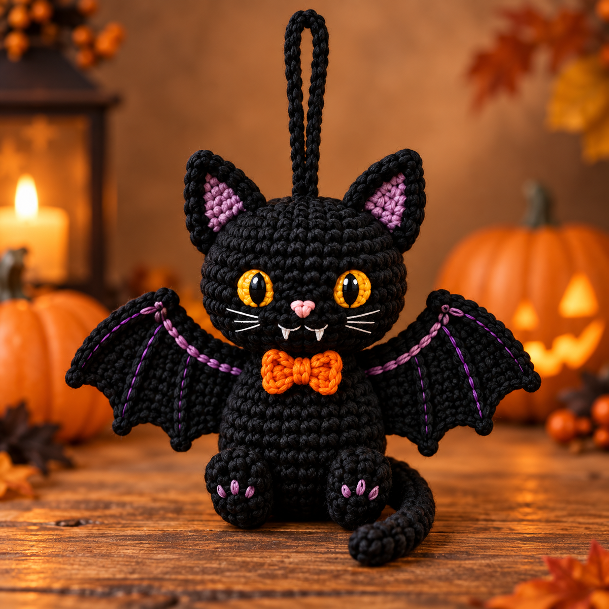 Generated product photo - Hanging Bat Ornament Crochet Pattern