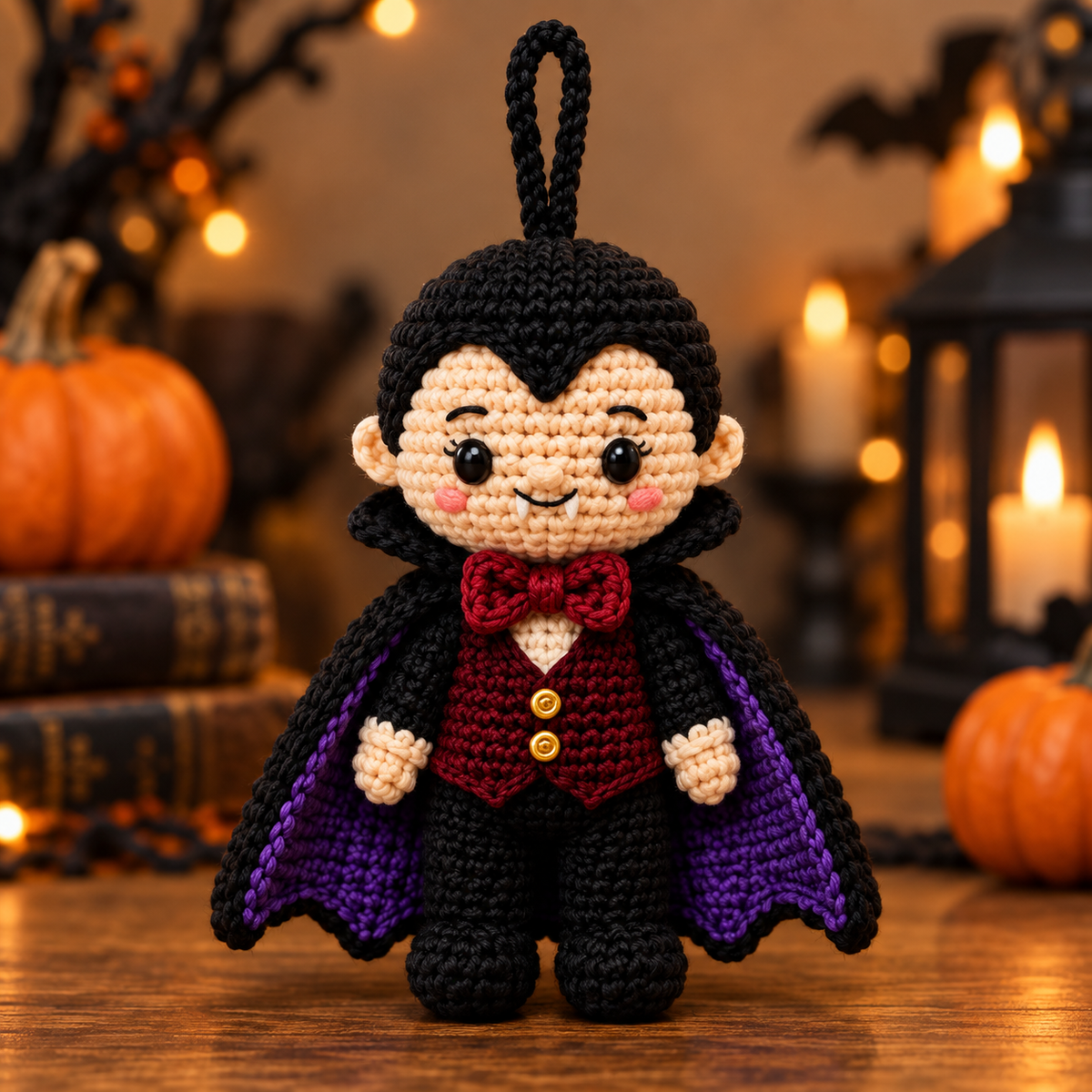Generated product photo - Mini Vampire Ornament Crochet Pattern
