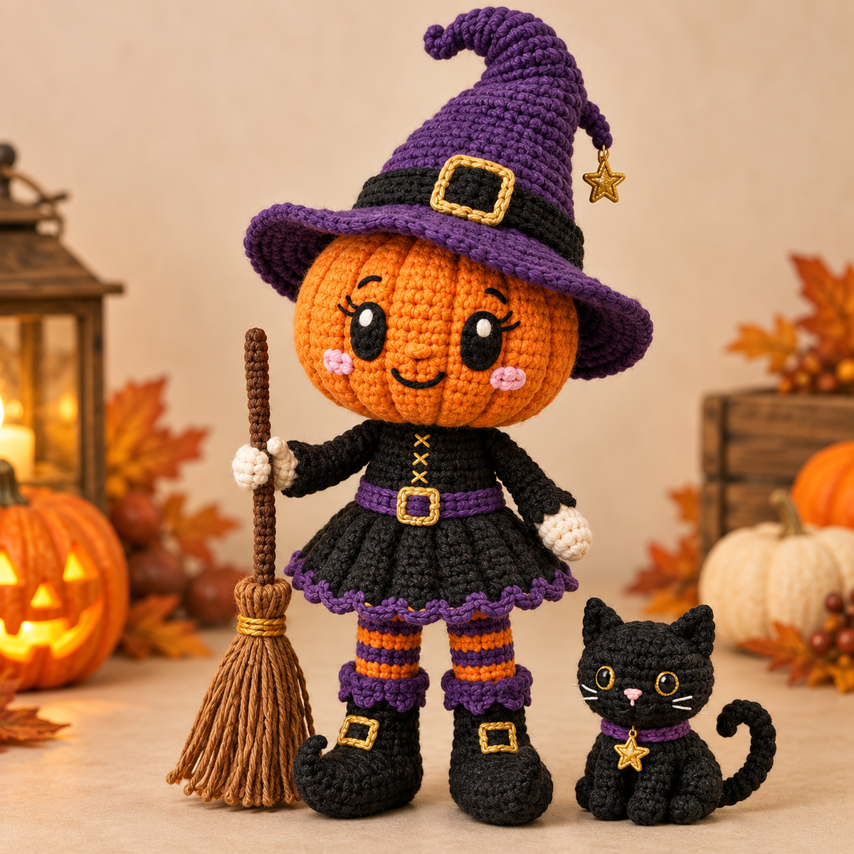 Generated product photo - Pumpkin Head Crochet Pattern