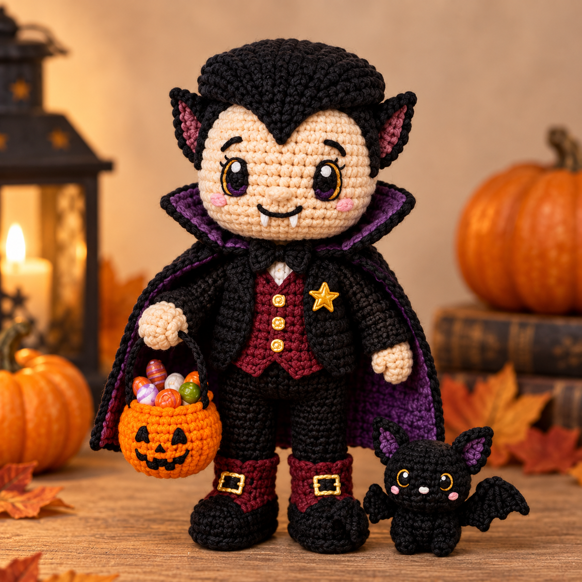 Generated product photo - Vampire Bat Boy Crochet Pattern
