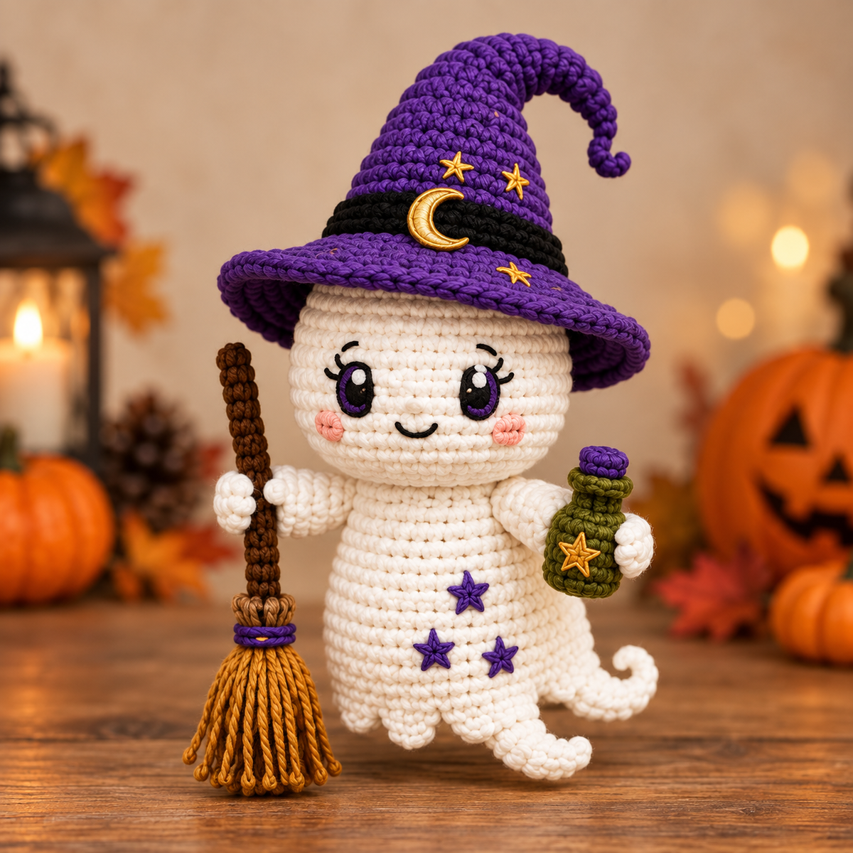 Generated product photo - Ghost Witch Girl Crochet Pattern