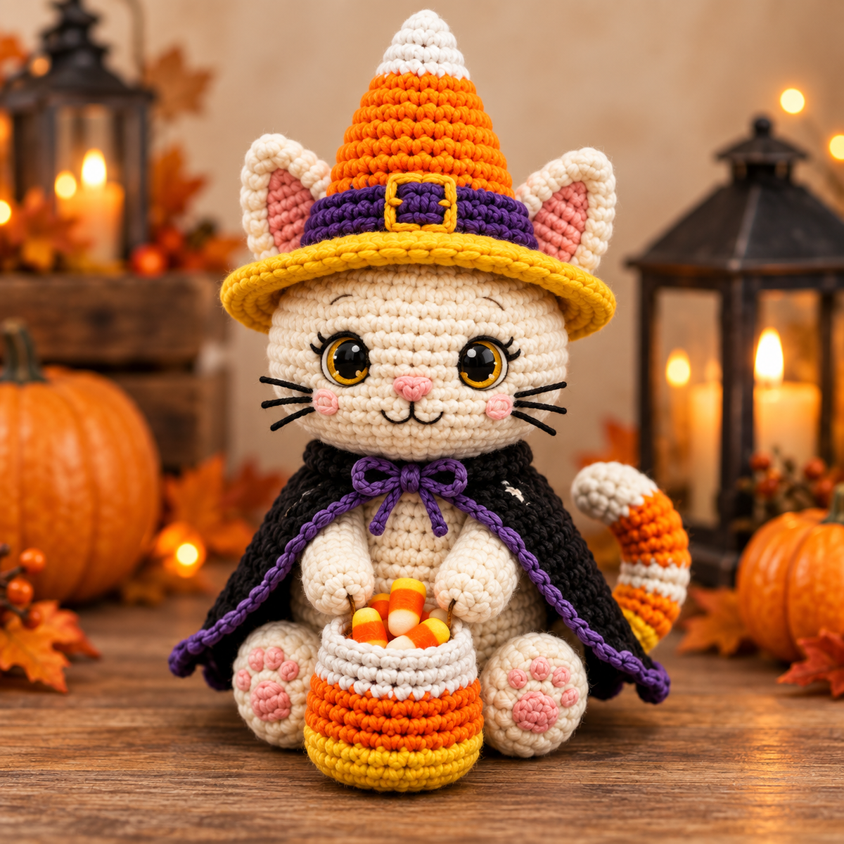 Generated product photo - Candy Corn Friend Crochet Pattern