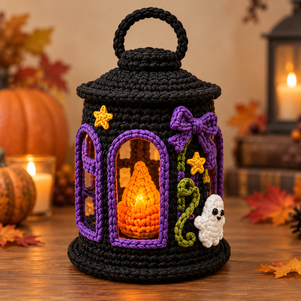 Generated product photo - Haunted Crochet Lantern Crochet Pattern