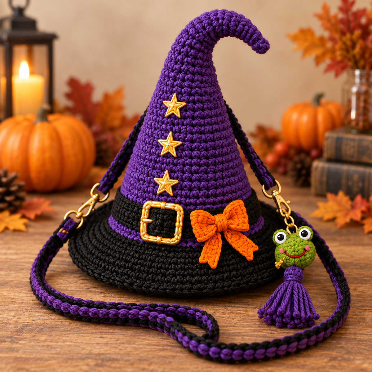Generated product photo - Witch Hat Mini Purse Crochet Pattern