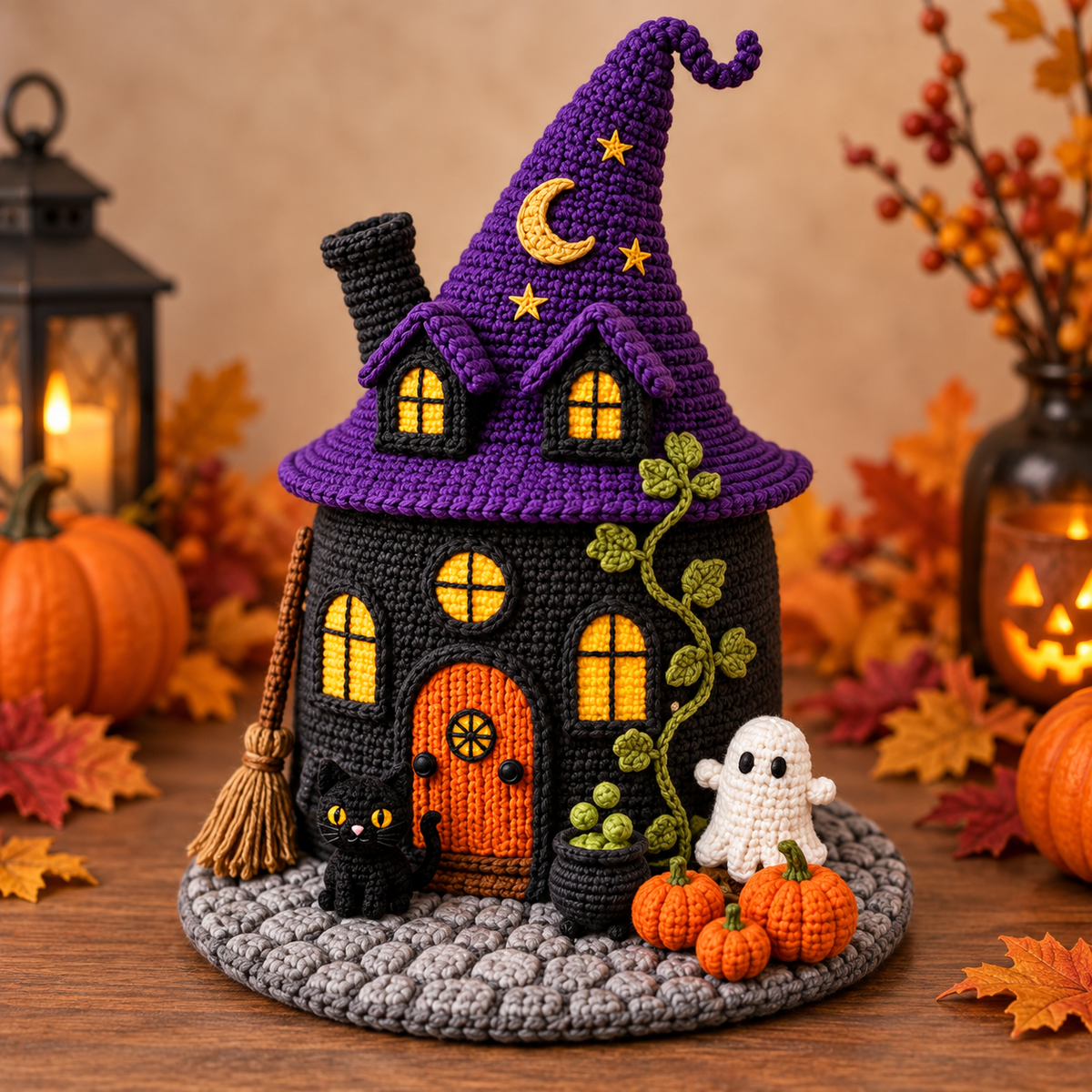 Generated product photo - Halloween Witch House Crochet Pattern